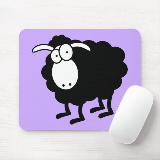 Zwarte schapen muismat (Met muis)