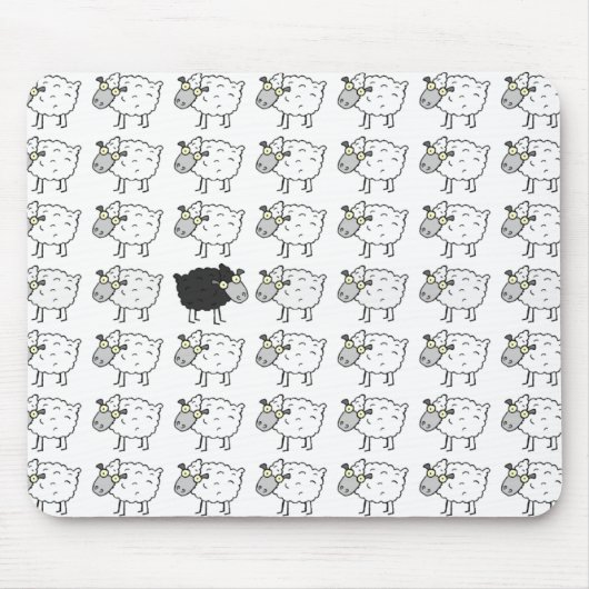 Zwarte schapen muismat (Voorkant)