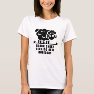 Zwarte schapen op zoek naar nieuwe horizonten t-shirt