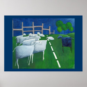 Zwarte schapen poster