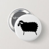 Zwarte schapen ronde button 5,7 cm (Voorkant /achterkant)