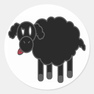 zwarte schapen ronde sticker