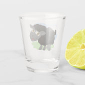 Zwarte schapen shot glas (Achterkant)