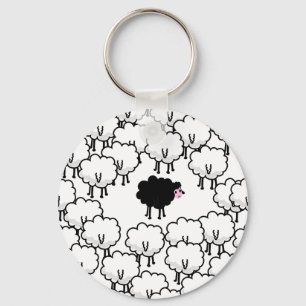 Zwarte schapen sleutelhanger