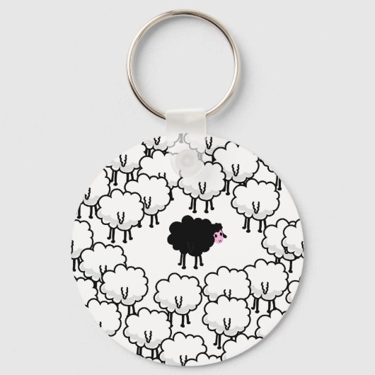 Zwarte schapen sleutelhanger (Voorkant)