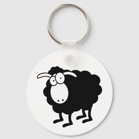 Zwarte schapen sleutelhanger (Voorkant)