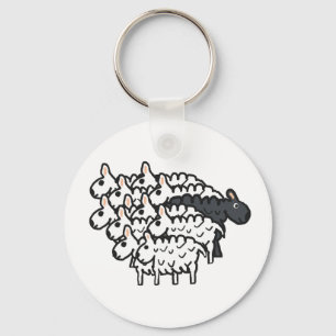 Zwarte schapen sleutelhanger