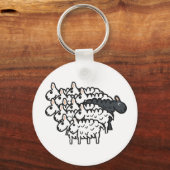 Zwarte schapen sleutelhanger (Voorkant)
