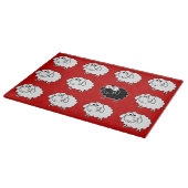 Zwarte schapen snijplank (Hoek)