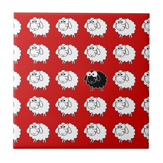 Zwarte schapen tegeltje (Voorkant)