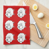 Zwarte schapen theedoek (Quarter Fold)