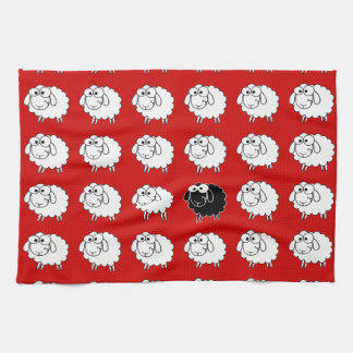 Zwarte schapen theedoek