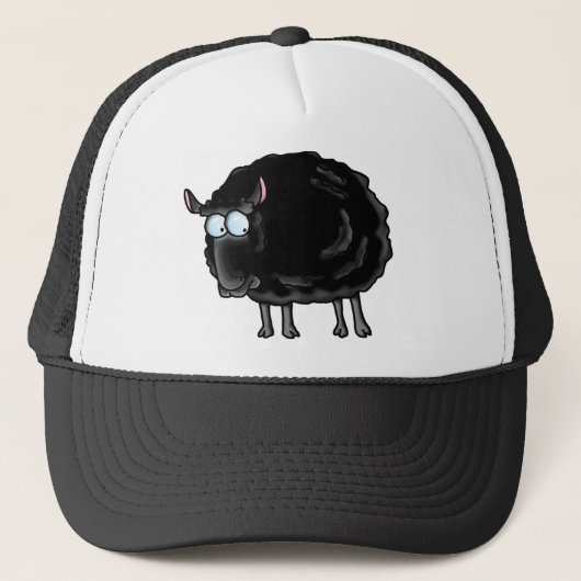 Zwarte schapen trucker pet (Voorkant)