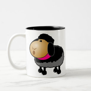 Zwarte schapen tweekleurige koffiemok