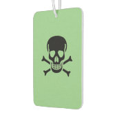 Zwarte Schedel groene auto luchtverfrisser (Links)