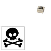 Zwarte schedel 	rubberstempel (Gestempeld)