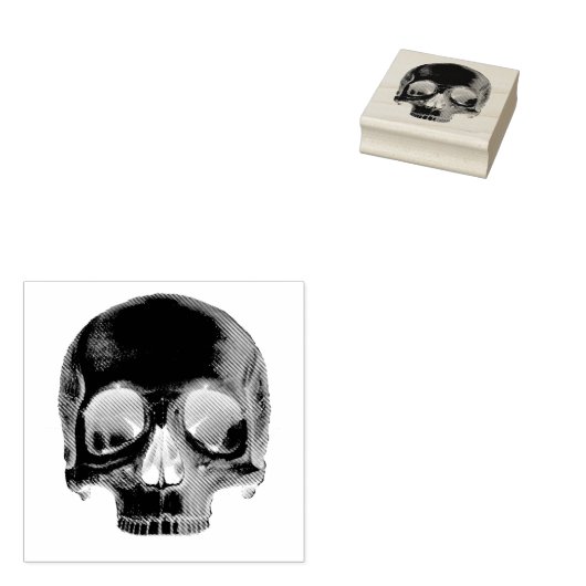 Zwarte schedel stempel (Gestempeld)