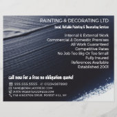 Zwarte schilderlijn, schilder en decorator flyer (Voorkant)