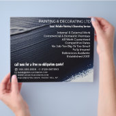 Zwarte schilderlijn, schilder en decorator flyer (Hand)