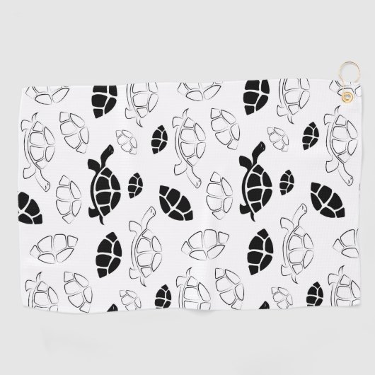 Zwarte schildpad golfhanddoek (Horizontaal)