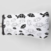 Zwarte schildpad golfheadcover (Voorkant)