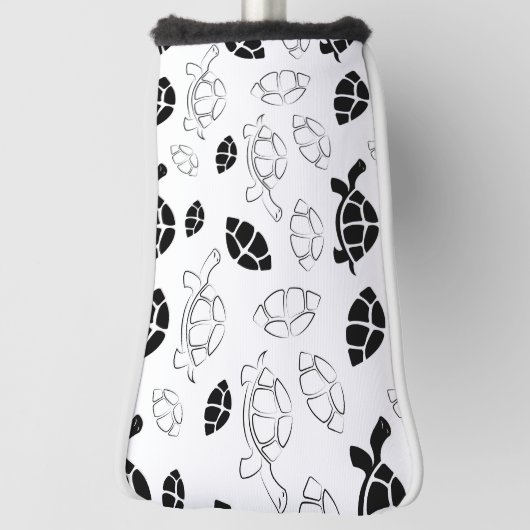 Zwarte schildpad golfheadcover (Draai 90)