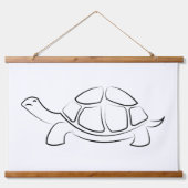 Zwarte schildpad hangend wandkleed (Voorkant 2)