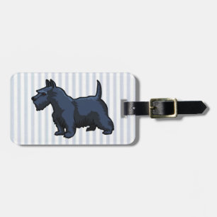zwarte schnauzer bagagelabel