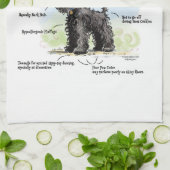 Zwarte Schnauzer keukenhanddoek (Gevouwen)