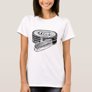 Zwarte schoen polish tin t-shirt