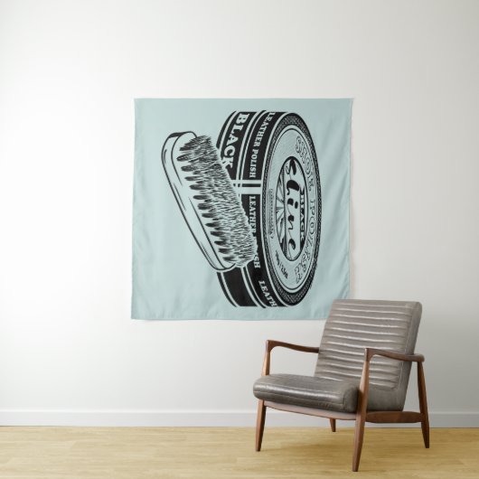 Zwarte schoen polish tin wandkleed (In Situ (horizontaal))