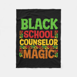 Zwarte School Counselor Magie Zwarte Geschiedenis Fleece Deken