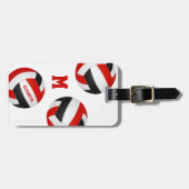 zwarte school volleybaltas bagagelabel (Voorkant horizontaal)