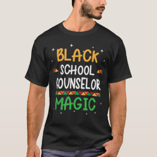 Zwarte schooladviseur Magic Black history maand T T-shirt