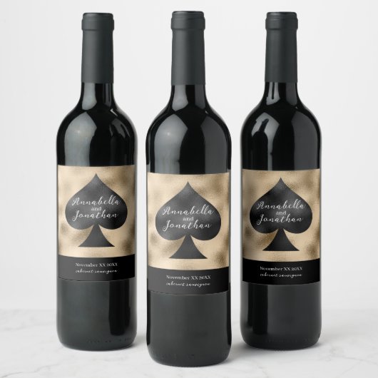 Zwarte Schop op Goud Wijn Etiket (Flessen)