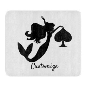 Zwarte Schop Zeemeermin Silhouette Thunder_Cove Snijplank