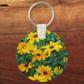 Zwarte schorsentuin sleutelhanger (Voorkant)