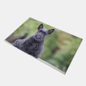 Zwarte Schotse terrier Deurmat (Schuin)