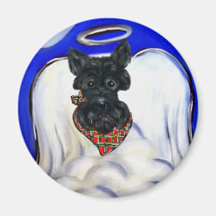 Zwarte Schotse Terrier Engel Magneet