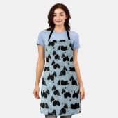 Zwarte Schotse terrier Paws and Botten Apron Schort (Gedragen)