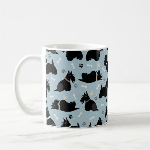 Zwarte Schotse terrier Paws and Botten Coffee Mok