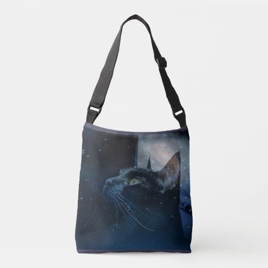 Zwarte schoudertas van Magic Kat Crossbody Tas (Voorkant)