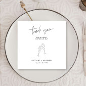 Zwarte Schreef Bruiloft Bedankt Servetten