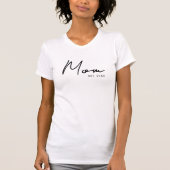 Zwarte Schrift Opricht Moeder T-shirt (Voorkant)