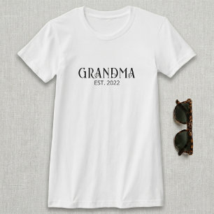 Zwarte Schrift Opricht Oma T-Shirt