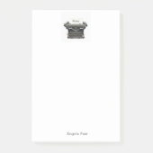  zwarte schrijfmachine post-it® notes (Voorkant)