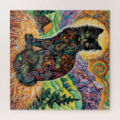 Zwarte Schuur Kat 600 Stuk Puzzel (Horizontaal)