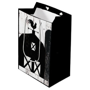 Zwarte Schuur Witte Houten Balken Rustieke Boerder Medium Cadeauzakje