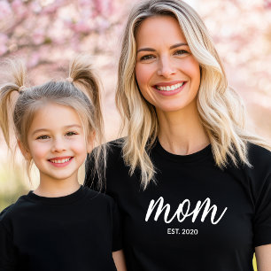 Zwarte Script Bevestigde Moeder T-shirt