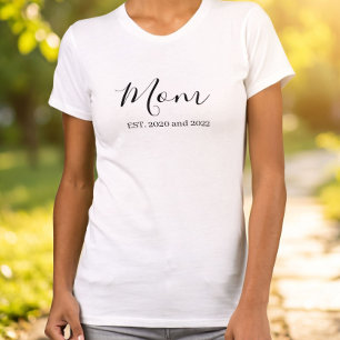 Zwarte Script Erkende Moeder T-shirt